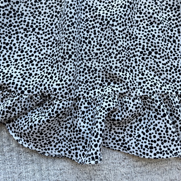 2 Black and White Polka Dot Ruffle Princess Polly Skirt - Picture 3 of 8